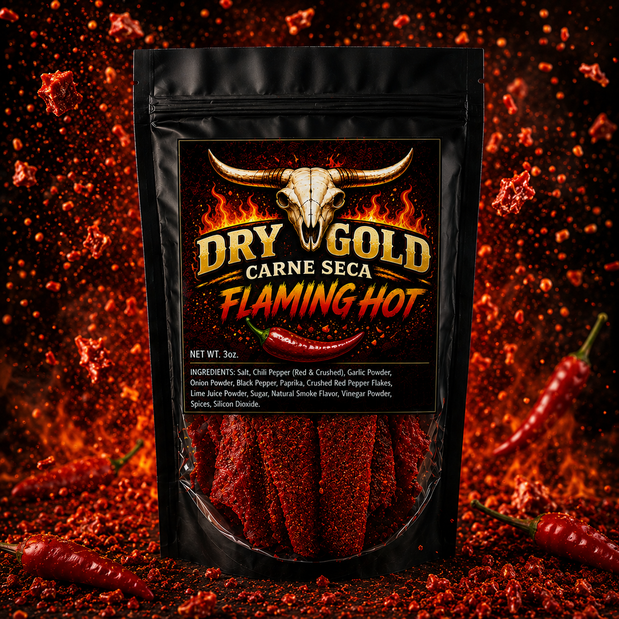 FLAMMING HOT carne seca